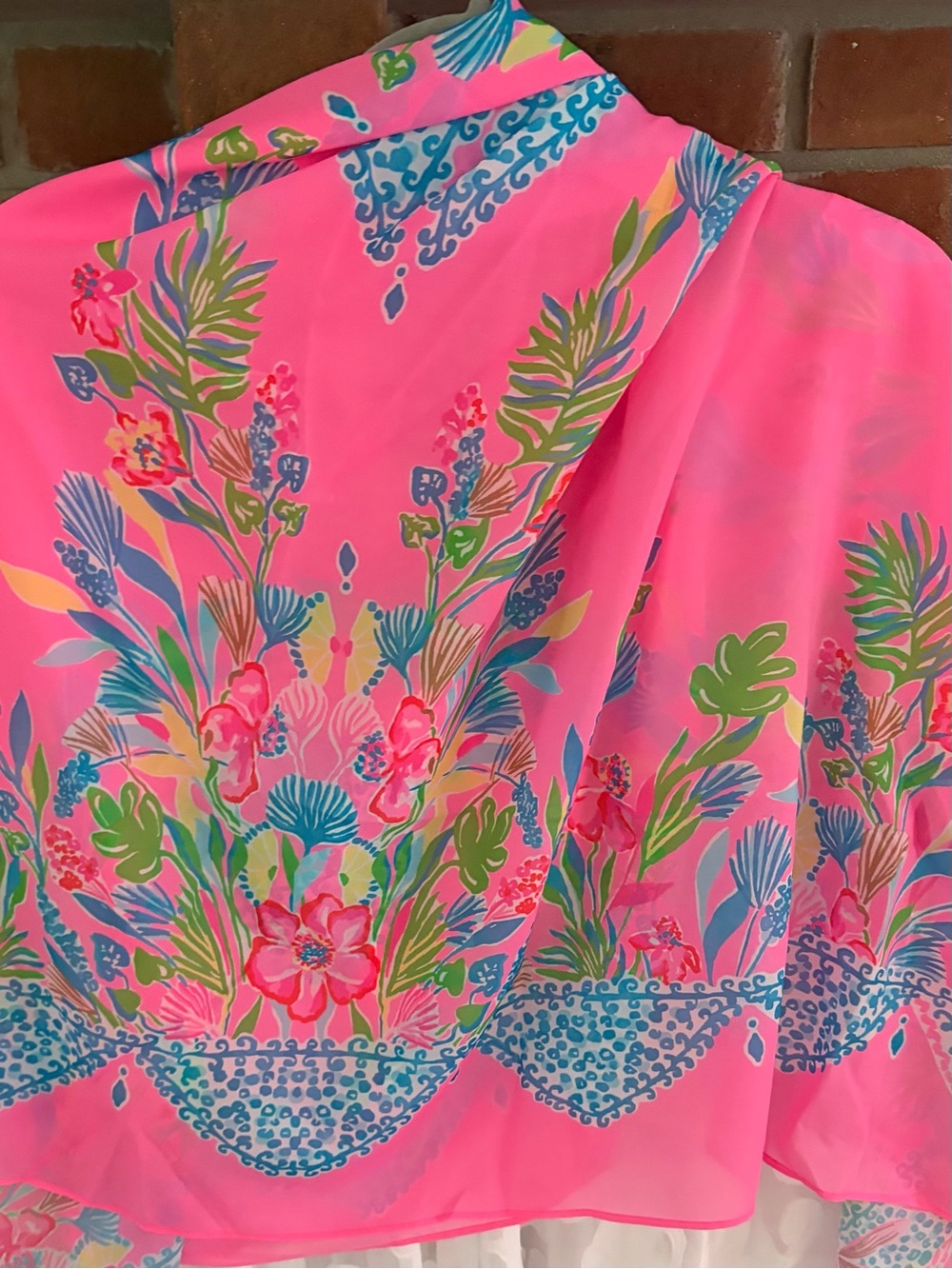 Vibrant Pink Floral Lightweight Sarong